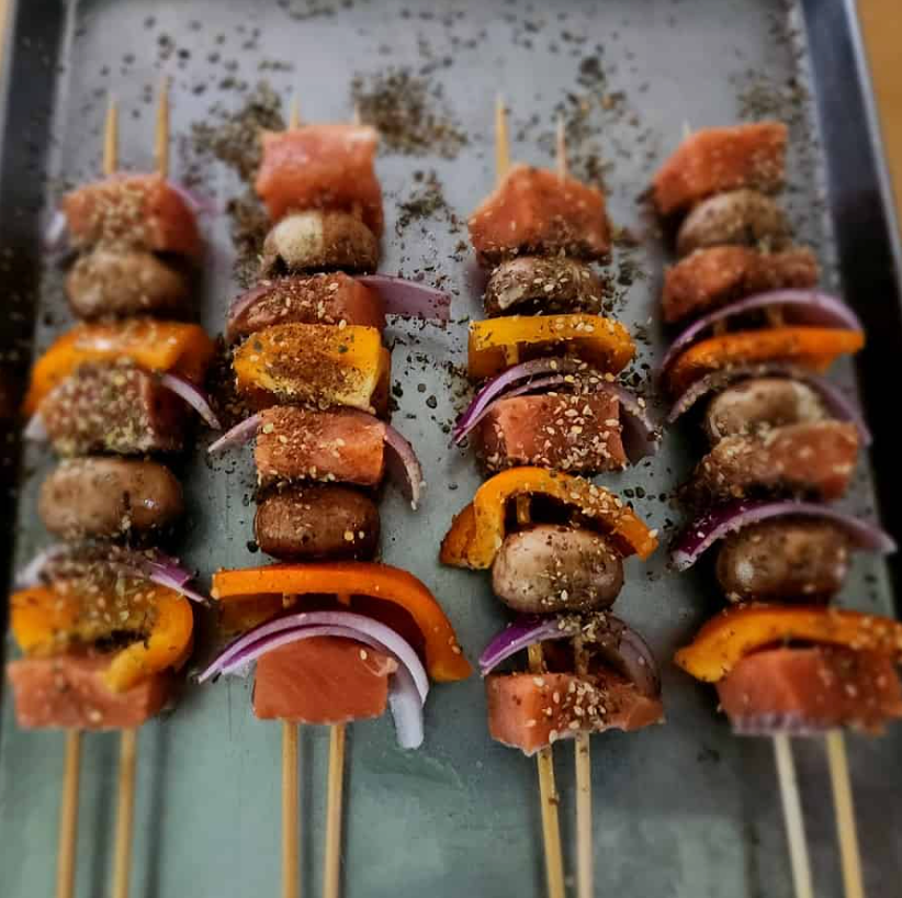 Grilled Salmon Skewers