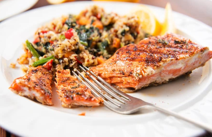 Miso, Maple, & Ginger Salmon/ Tuna